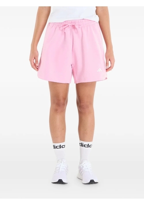 adidas logo-print drawstring shorts - Pink