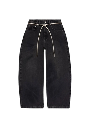 ABOUTBLANK wide-leg drawstring-waist jeans - Black