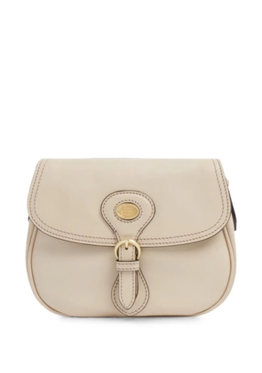 The Bridge buckle-fastening leather cross body bag - Neutrals