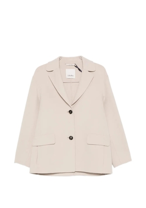 'S Max Mara Melfi notched-lapel button-fastening coat - Neutrals