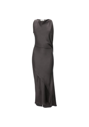 Victoria Beckham Kyra asymmetric midi dress - Brown