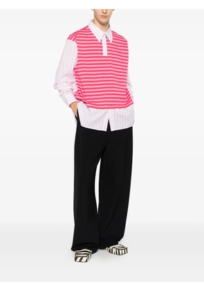 Charles Jeffrey Loverboy Merge striped polo shirt - Pink