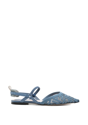FENDI FF-motif slingback pumps flats - Blue