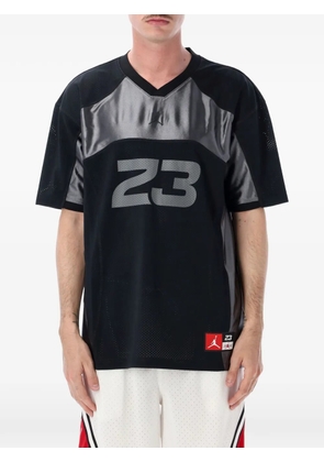 Jordan Flight mesh-panelled V-neck T-shirt - Black