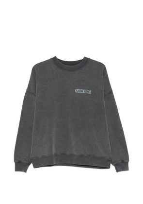ANINE BING Miles logo-print cotton sweatshirt - Grey