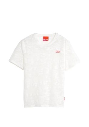 Diesel x Tinder burnout-effect logo-patch T-shirt - White