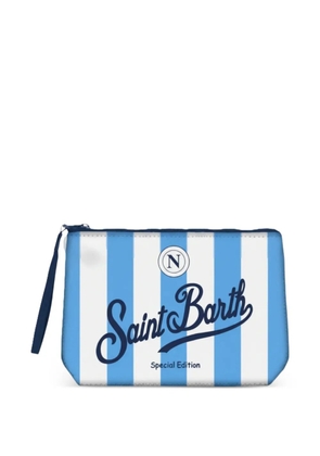 MC2 Saint Barth Aline striped clutch bag - White