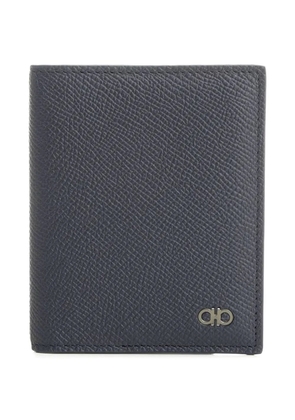Ferragamo Gancini-plaque leather card holder - Blue