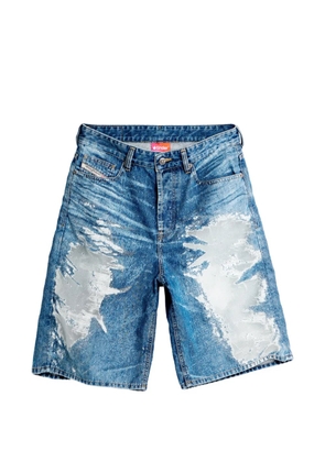 Diesel x Tinder distressed denim shorts - Blue
