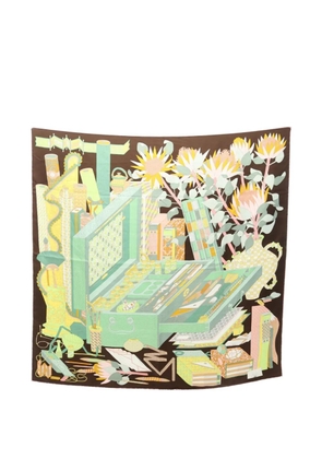 Hermès Pre-Owned 2000s Les Trésors d'un Artiste scarf - Green