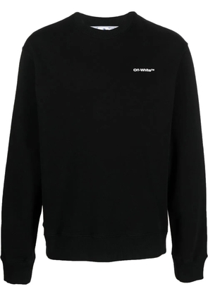 Off-White logo-print long-sleeve sweatshirt - Black