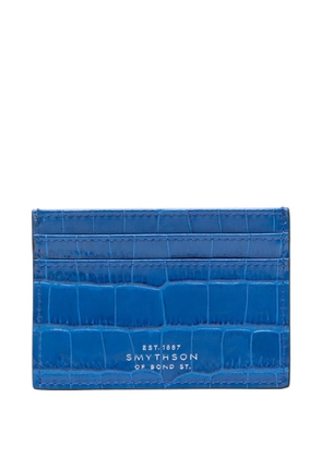 Smythson Mara flat cardholder - Blue