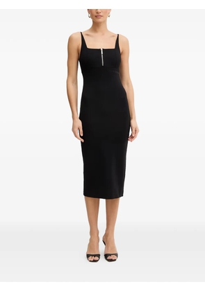 Armani Exchange zip-front midi dress - Black