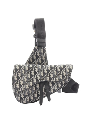 Christian Dior Pre-Owned 2010s Saddle Oblique-jacquard body bag - Neutrals