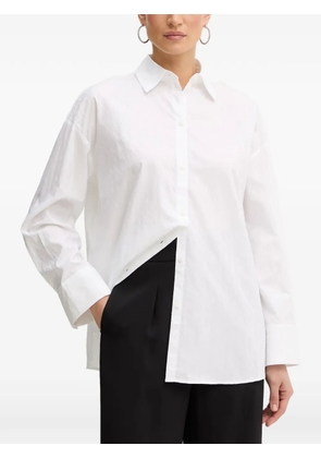 Armani Exchange logo-jacquard long-sleeve shirt - White