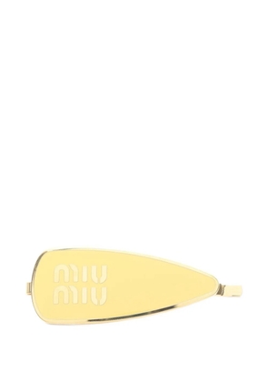 Miu Miu Pre-Owned 2020s logo hair clip - Yellow