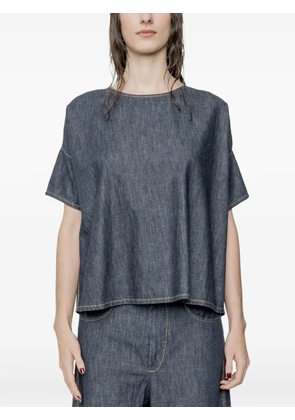 SUSANNE BOMMER short-sleeve denim shirt - Blue