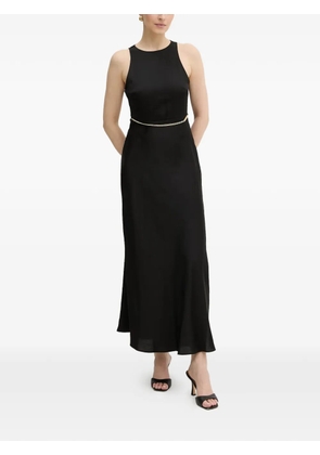 Armani Exchange chain-link side-slit maxi dress - Black