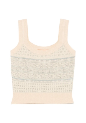 Ermanno Scervino crochet-knit cropped top - White