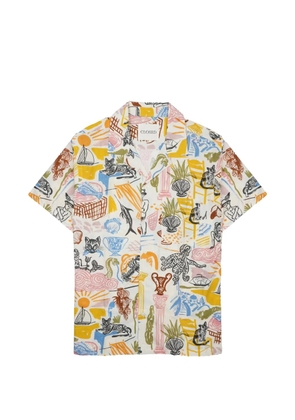 Closed graphic-print short-sleeve shirt - White