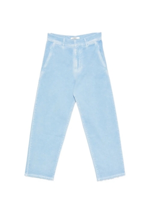 Odeeh logo-embroidered frayed jeans - Blue