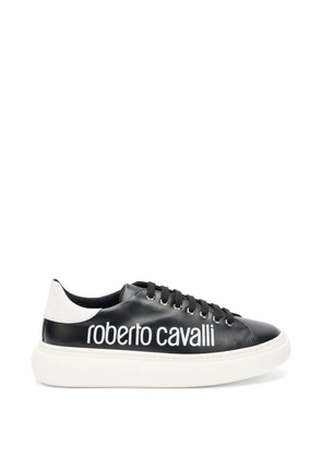 Roberto Cavalli logo-print lace-up low-top sneakers - Black