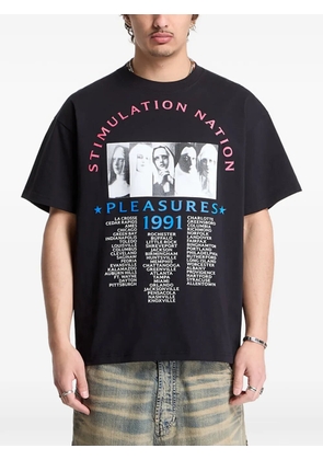 Pleasures Stimulation Nation graphic-print T-shirt - Black