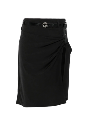 Coperni belted ruched midi skirt - Black