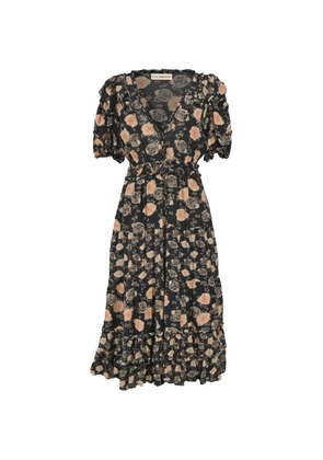 Ulla Johnson ruffle-detail floral-print dress - Black