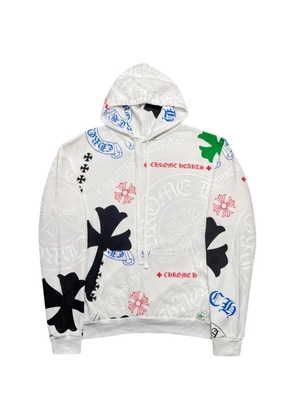 Chrome Hearts Stencil logo-pattern hoodie - White
