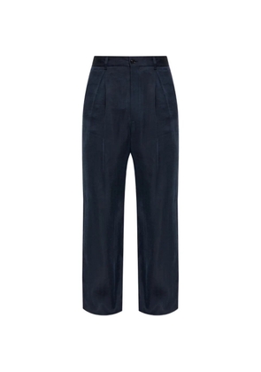 Giorgio Armani pleated wide-leg trousers - Blue