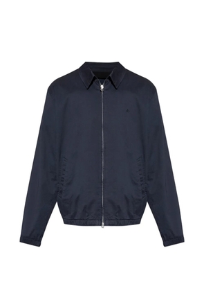 rag & bone logo-embroidered zip-up jacket - Blue