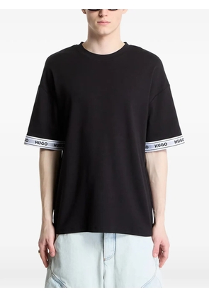 HUGO logo-trim T-shirt - Black