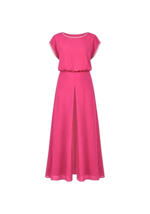 FRANK LYMAN crystal-embellished maxi dress - Pink