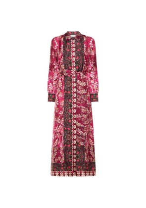 Pierre-Louis Mascia Aloe floral-print silk dress - Pink