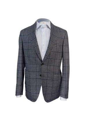 Luciano Barbera check single-breasted suit jacket - Blue