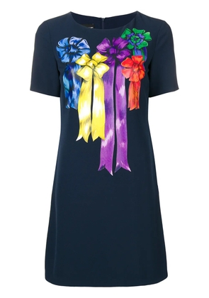 Moschino bow detail T-shirt dress - Blue