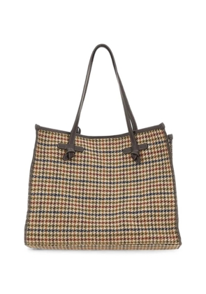 GIANNI CHIARINI Marcella houndstooth tote bag - Neutrals
