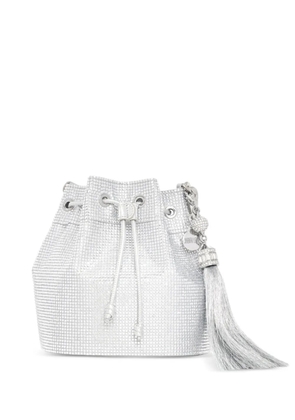 Judith Leiber Piper crystal-embellished tassel tote bag - Silver