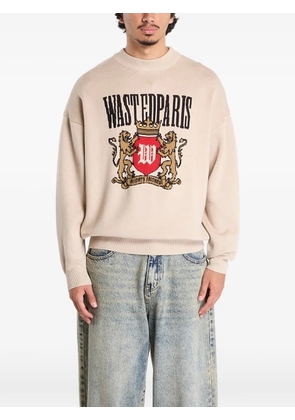 WASTED Crest crew-neck sweater - Neutrals