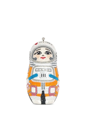 Judith Leiber Astronaut crystal-embellished clutch bag - White