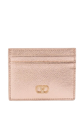 Valentino Garavani VLogo crystal-embellished card holder - Pink