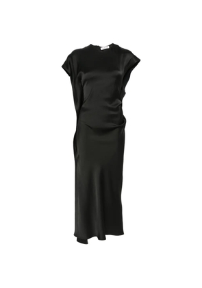 Victoria Beckham draped V-neck sleeveless midi dress - Black