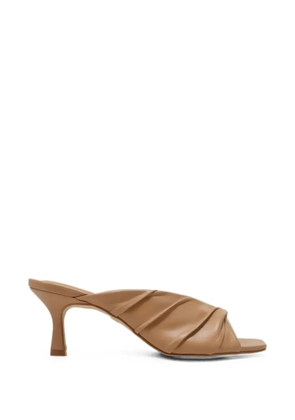 CARRANO ruched leather sandals - Neutrals