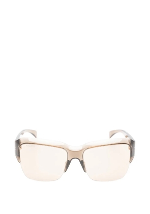 Gucci Eyewear logo-plaque square-frame sunglasses - Neutrals