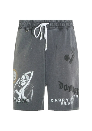Paly graphic-print drawstring shorts - Grey