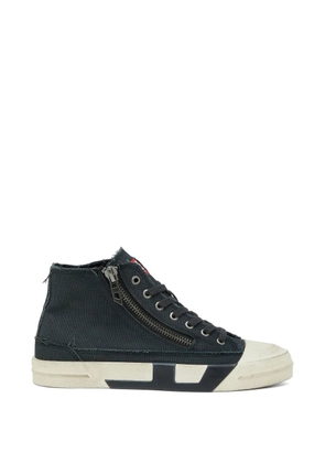Diesel S-D-Verse frayed zip-up sneakers - Black