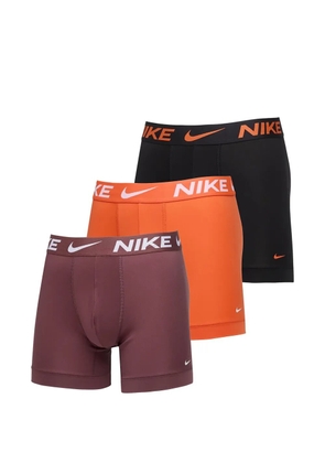 Nike logo-waistband boxer briefs (set of three) - Orange
