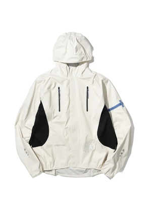 UPPERVOID colour-block hooded jacket - Neutrals
