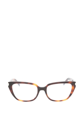 Saint Laurent Eyewear tortoiseshell-effect cat-eye glasses - Brown